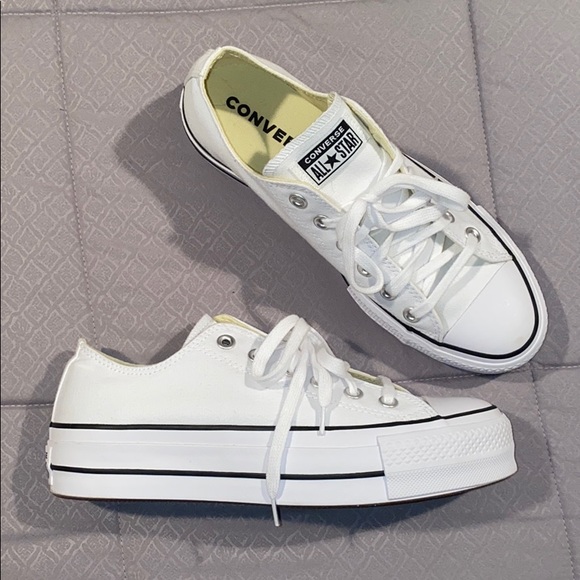 Converse Shoes - White Platform Converse